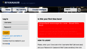 What Fopstraining.ryanair.com website looked like in 2017 (6 years ago)