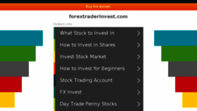 What Forextraderinvest.com website looked like in 2017 (6 years ago)