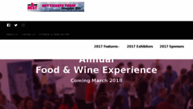What Foodwineshow.com website looked like in 2017 (6 years ago)