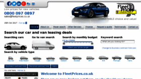 What Fleetprices.co.uk website looked like in 2017 (6 years ago)