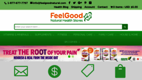 What Feelgoodnatural.com website looked like in 2017 (6 years ago)