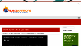 What Flamewarriors.com website looked like in 2017 (6 years ago)