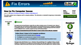 What Fixerror.com website looked like in 2017 (6 years ago)