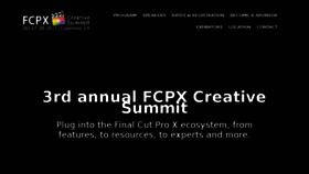 What Fcpxcreativesummit.com website looked like in 2017 (6 years ago)
