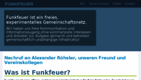 What Funkfeuer.at website looked like in 2017 (6 years ago)