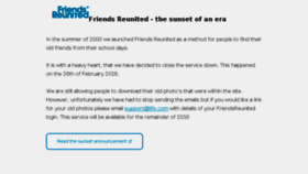 What Friendsreunited.com website looked like in 2017 (6 years ago)