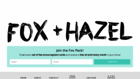 What Foxandhazel.com website looked like in 2017 (6 years ago)