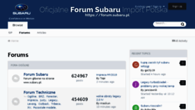What Forum.subaru.pl website looked like in 2017 (6 years ago)
