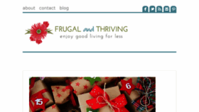What Frugalandthriving.com.au website looked like in 2017 (6 years ago)