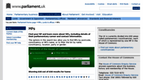 What Findyourmp.parliament.uk website looked like in 2017 (6 years ago)