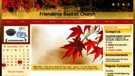 What Friendshipbaptist411.org website looked like in 2017 (6 years ago)