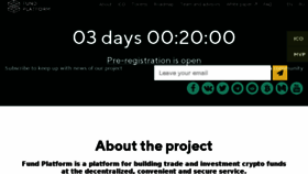 What Fundplatform.io website looked like in 2017 (8 years ago)