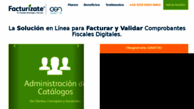 What Facturizate.mx website looked like in 2017 (6 years ago)