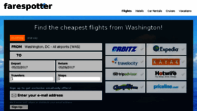 What Farespotter.net website looked like in 2017 (6 years ago)