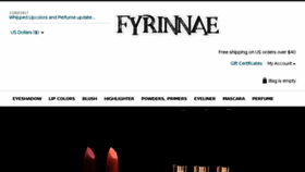 What Fyrinnae.com website looked like in 2017 (6 years ago)