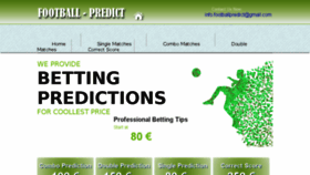 What Football-predict.com website looked like in 2018 (6 years ago)