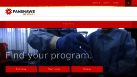 What Fanshawe.ca website looked like in 2018 (6 years ago)