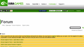 What Forum.subagames.com website looked like in 2018 (6 years ago)