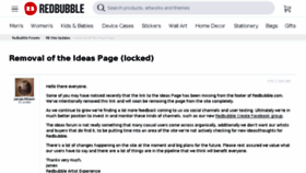 What Feedback.redbubble.com website looked like in 2018 (6 years ago)