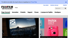 What Fujifilm.fr website looked like in 2018 (6 years ago)