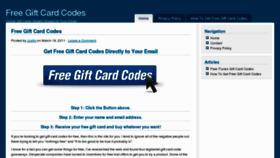 What Freegiftcardcodes.net website looked like in 2011 (12 years ago)