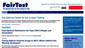 What Fairtest.org website looked like in 2018 (6 years ago)