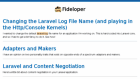 What Fideloper.com website looked like in 2018 (6 years ago)