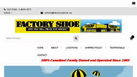 What Factoryshoe.ca website looked like in 2018 (6 years ago)