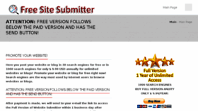 What Freesitesubmitter.com website looked like in 2018 (6 years ago)
