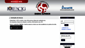 What Facignet.com.br website looked like in 2018 (6 years ago)