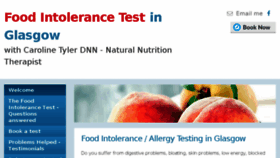 What Foodintolerancetestglasgow.co.uk website looked like in 2018 (6 years ago)