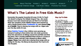 What Freekidsmusic.com website looked like in 2018 (6 years ago)