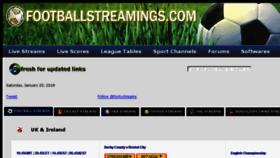 What Footballstreamings.com website looked like in 2018 (6 years ago)
