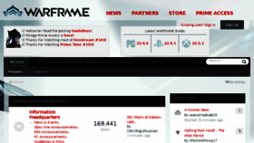 What Forums.warframe.com website looked like in 2018 (6 years ago)