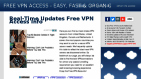What Freevpnaccess.com website looked like in 2018 (6 years ago)