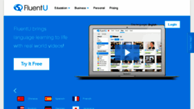 What Fluentu.com website looked like in 2018 (6 years ago)