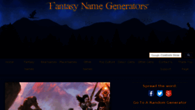 What Fantasynamegenerators.com website looked like in 2018 (6 years ago)
