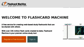 What Flashcardmachine.com website looked like in 2018 (6 years ago)