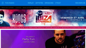 What Funradio.fr website looked like in 2018 (6 years ago)