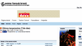 What Fansub.com.br website looked like in 2018 (6 years ago)