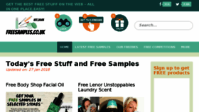 What Freesamples.co.uk website looked like in 2018 (6 years ago)