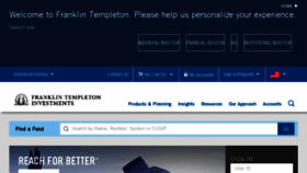 What Franklintempleton.com website looked like in 2018 (6 years ago)