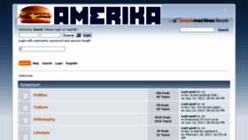 What Forums.amerika.org website looked like in 2018 (7 years ago)