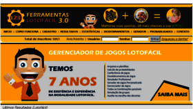 What Ferramentaslotofacil.com.br website looked like in 2018 (7 years ago)