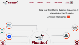 What Floatbot.ai website looked like in 2018 (6 years ago)