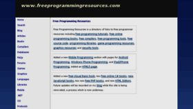 What Freeprogrammingresources.com website looked like in 2018 (7 years ago)