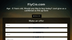 What Flycio.com website looked like in 2018 (6 years ago)