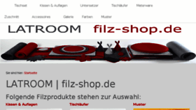 What Filz-shop.de website looked like in 2018 (6 years ago)
