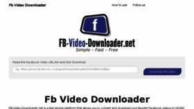 What Fb-video-downloader.net website looked like in 2018 (6 years ago)