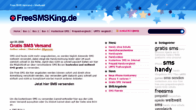 What Freesmsking.de website looked like in 2018 (6 years ago)